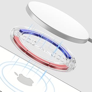 EWA Magnetic Phone Grip and Stand with Silicone Finger Strap for Magsafe Ring Holder Only for iPhone 13 12 Pro/Pro Max/Mini