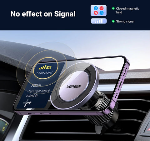 UGREEN Magnetic Car Phone Holder – Air Vent Mount for MagSafe iPhone & Samsung