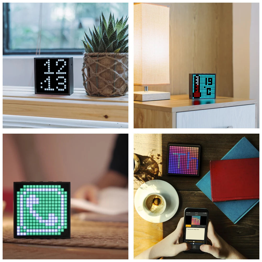 Divoom Timebox Evo speakers bluetooth wireless with Clock Alarm Programmable LED Display for Pixel Art Creation Unique Gift