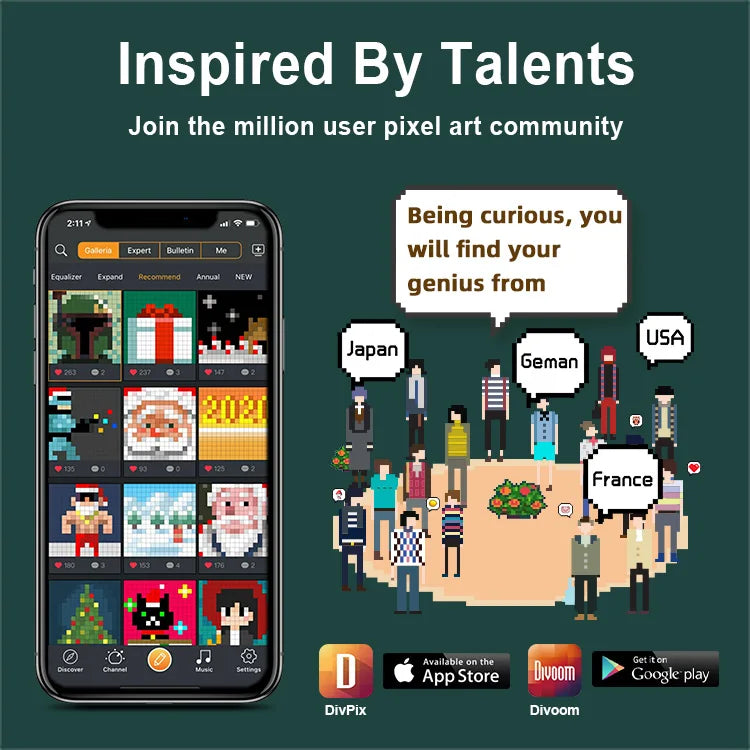 Divoom Timebox Evo speakers bluetooth wireless with Clock Alarm Programmable LED Display for Pixel Art Creation Unique Gift