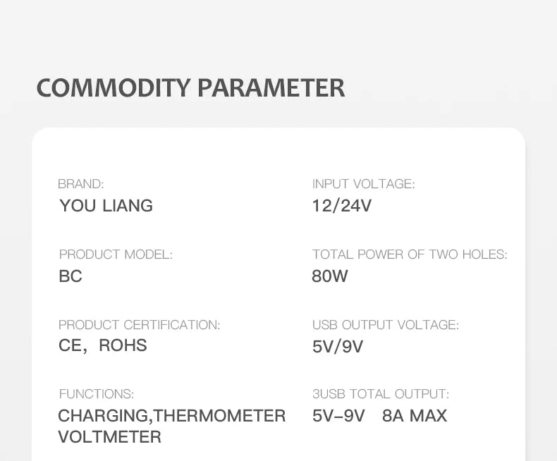 9V 8A Phone Usb 12V Car Charger Cup for iphone samsung huawei Xiaomi Dual Cigarette Lighter Socket Adapter Fast Charger QC 3.0