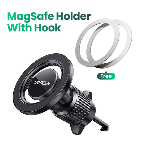 UGREEN Magnetic Car Phone Holder – Air Vent Mount for MagSafe iPhone & Samsung