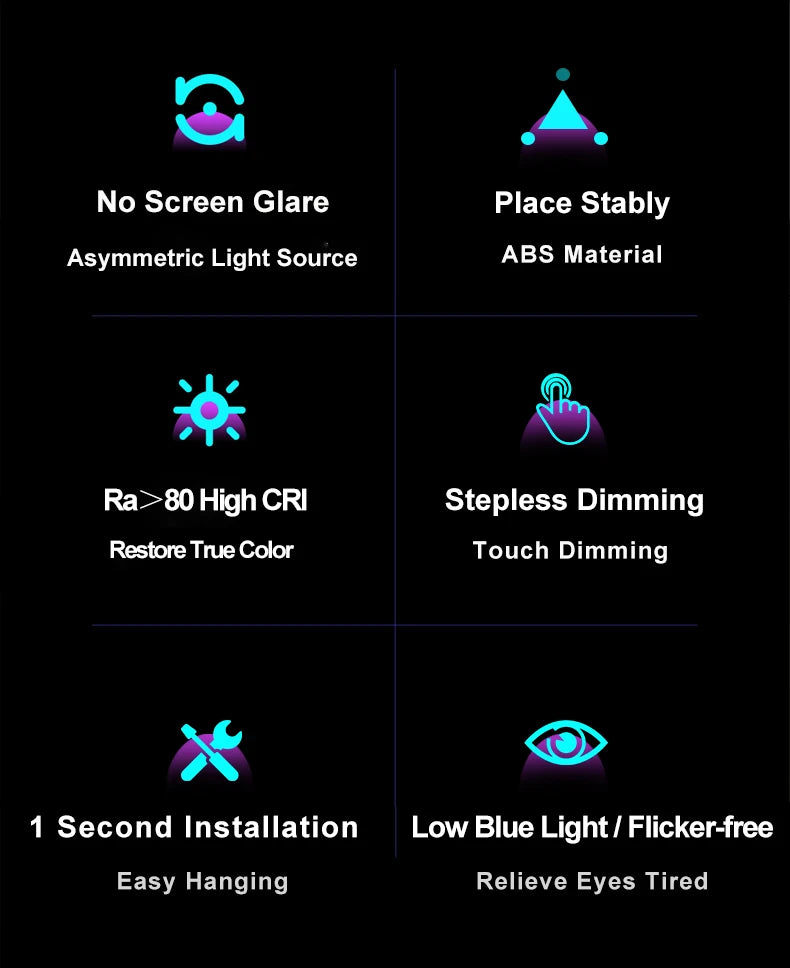 LED Computer Monitor Light Bar For Learning/Reading/Work Dimming Night Lighting Display Screen Hanging Lamp Eye Protection Lamp