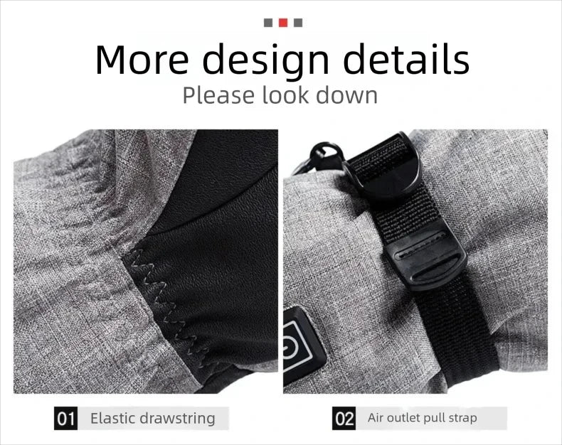 Skiing Heated Glove Rechargeable 5000Mah New Ski Electric Heated Gloves Winter Warm Moto Heated Gloves Warm Waterproof