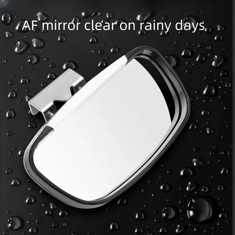 Universal Fit Front View Blind Spot Mirror with Convex Lens - 360° Adjustable