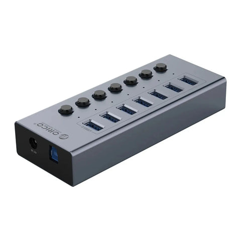 ORICO Powered USB Hub Splitter Socket with Multi USB 3.0 Port Slot Plug On-Off Key Switch Dock Power Strip Adapter for PC Laptop