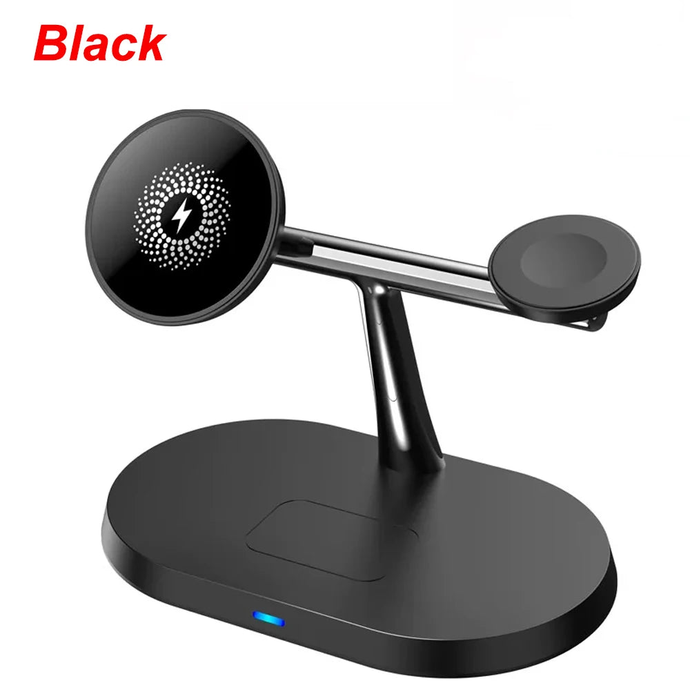 100W 3 in 1 Magnetic Wireless Charger Stand For Magsafe iPhone 16-12 Apple Watch 8 7 Airpods Pro Samsung Fast Charging Station
