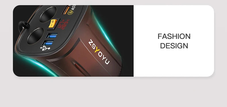 9V 8A Phone Usb 12V Car Charger Cup for iphone samsung huawei Xiaomi Dual Cigarette Lighter Socket Adapter Fast Charger QC 3.0