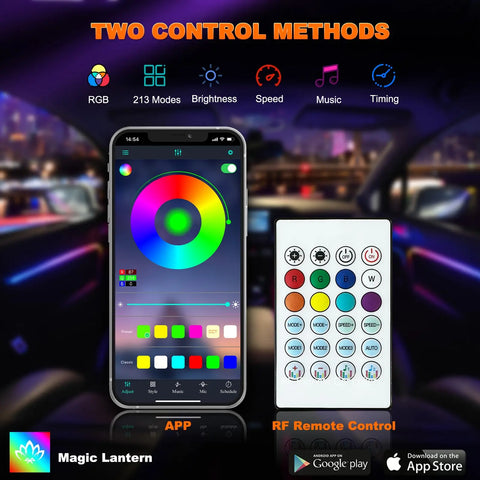 Universal Symphony Car RGB LED Ambient Lights USB
