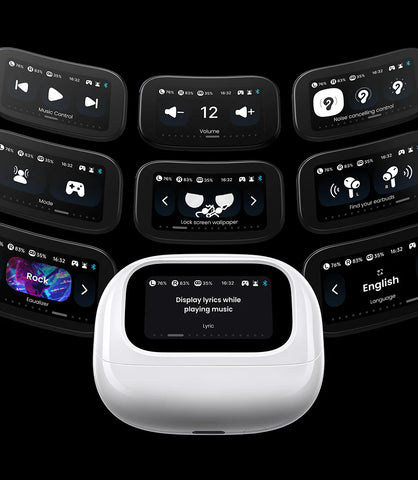 UGREEN LCD Full Color Smart Screen Wireless TWS Bluetooth Earphones Earbuds 52dB Active Noise Cancelling ANC In Ear Headphones
