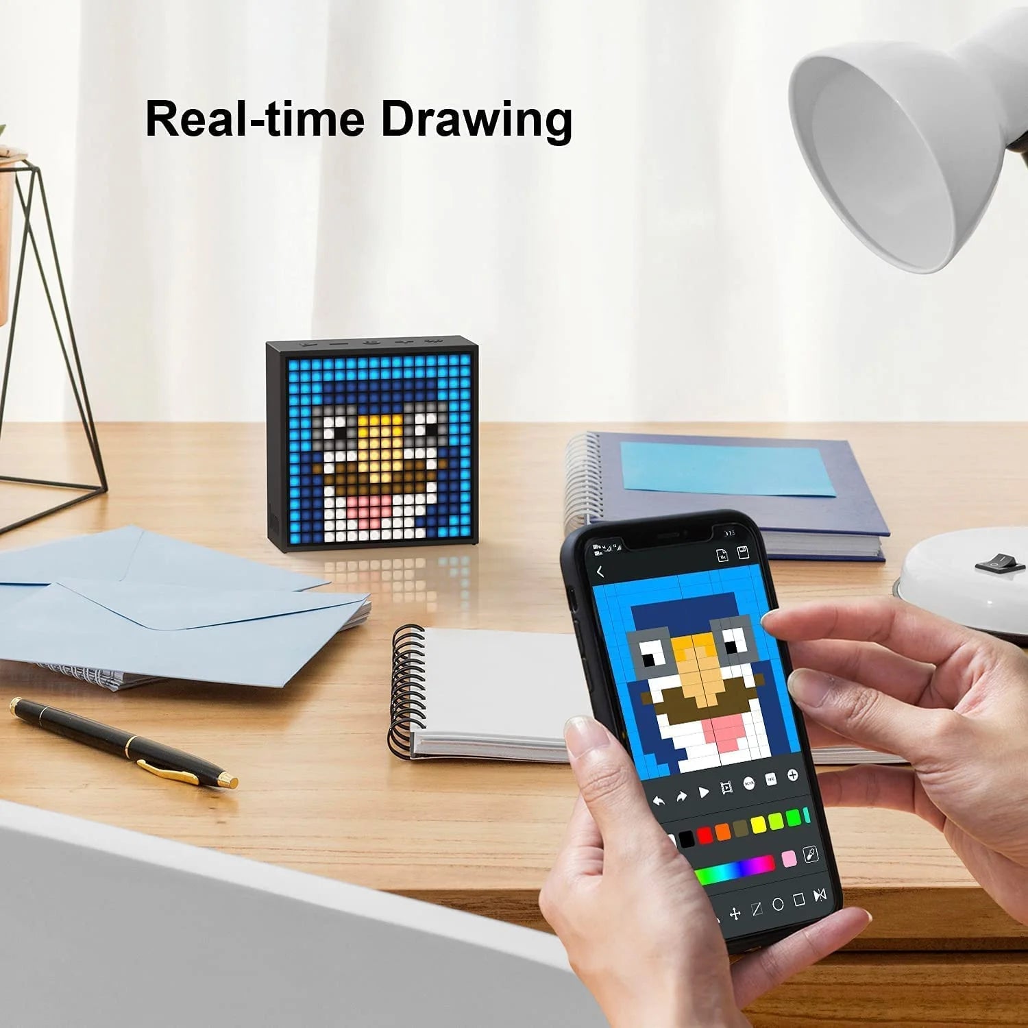 Divoom Timebox Evo speakers bluetooth wireless with Clock Alarm Programmable LED Display for Pixel Art Creation Unique Gift