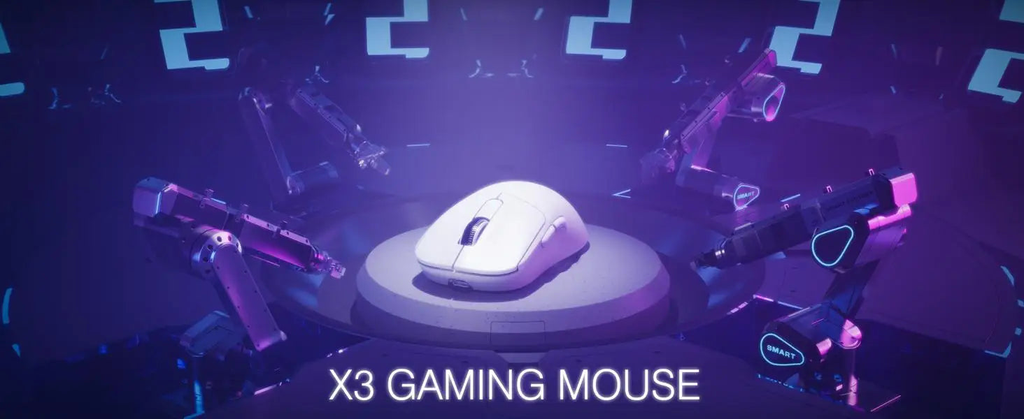 ATTACK SHARK X3 Lightweight Wireless Gaming Mouse, 49g Tri-Mode,PAW3395 26K DPI Sensor, 200h Battery Life,5 Programmable Buttons