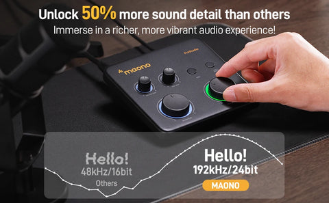 MAONO USB Audio Interface 24-bit/192kHz