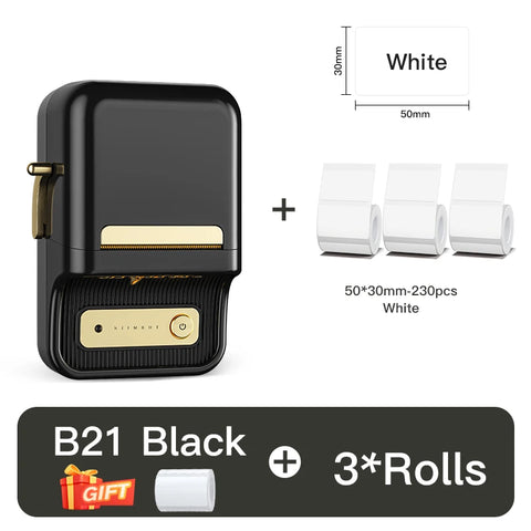 NiiMbot B21 Mini Thermal Printer Wireless Barcode Label Maker Bluetooth Portable Adhesive Label Printers for Office Commercial