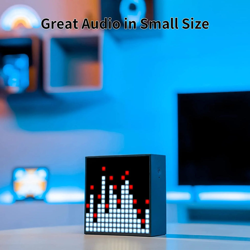 Divoom Timebox Evo speakers bluetooth wireless with Clock Alarm Programmable LED Display for Pixel Art Creation Unique Gift