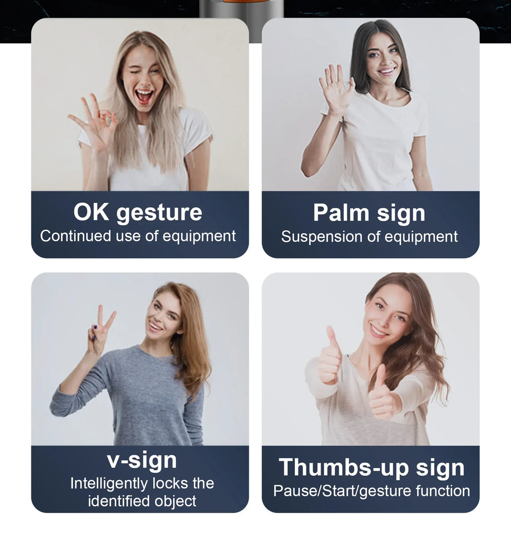 180cm70.9in Facial Tracking 360°Rotation Gimbals Stabilizer Selfie Stick Intelligent Phone Holder Tripod for Mobile Camera GoPro