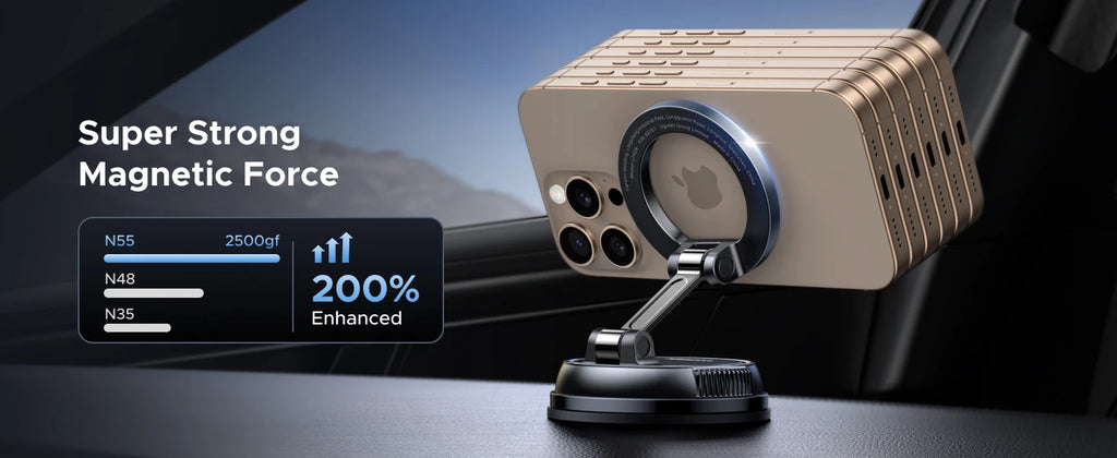 UGREEN Magnetic Car Phone Holder  360°Rotatable Dashboard Suction Cup Car Mount For Magsafe iPhone 16 15 14 ProMax Xiaomi Samsun