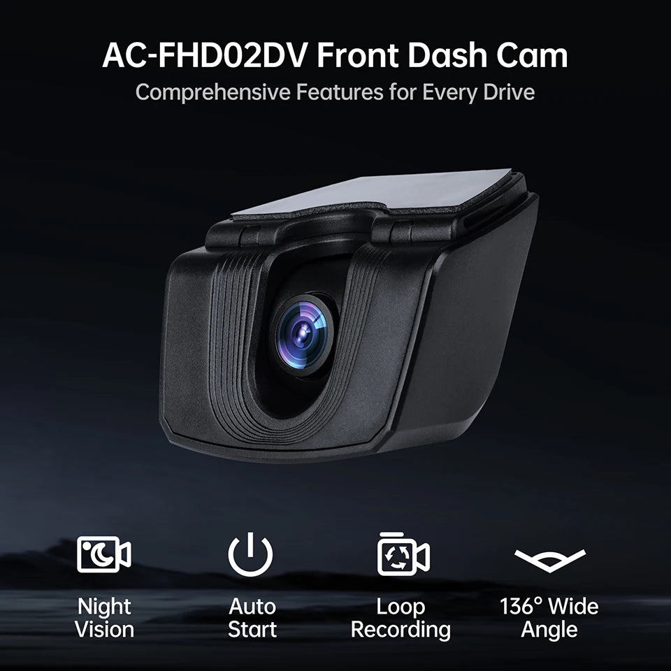 ATOTO FHD02DV FHD 1080P On-Dash DVR Front Camera Wide Angle WDR Night Vision G-Sensor Loop Recording Outage-Proof for X10 Series