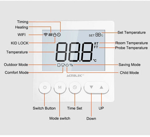 Tuya Smart Floor Heating Wifi Thermostat For Water Room Temperature Remote Controller Google Home\Aleax