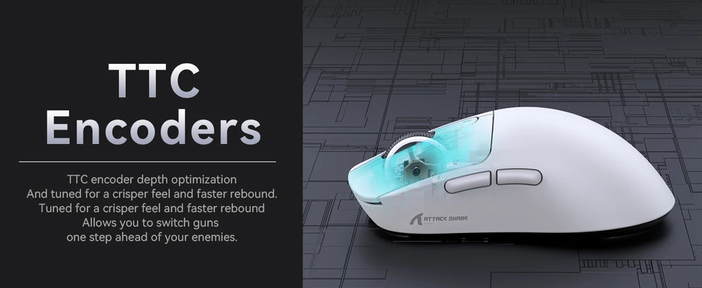 ATTACK SHARK X3 Lightweight Wireless Gaming Mouse, 49g Tri-Mode,PAW3395 26K DPI Sensor, 200h Battery Life,5 Programmable Buttons
