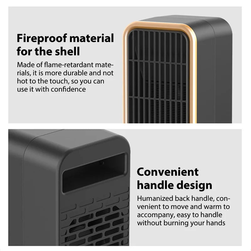 500W Portable Electric Heater PTC Hot Warm Air Blower Quick Heating For Home Room Heating Stoves Constant Temperature Fan Heater