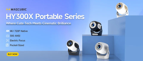 Magcubic Projector HY300 PRO 8K Android 14 Dual Wifi6 290ANSI Allwinner H726 BT5.4 1080P 1280*720P Home Cinema Outdoor Projetor