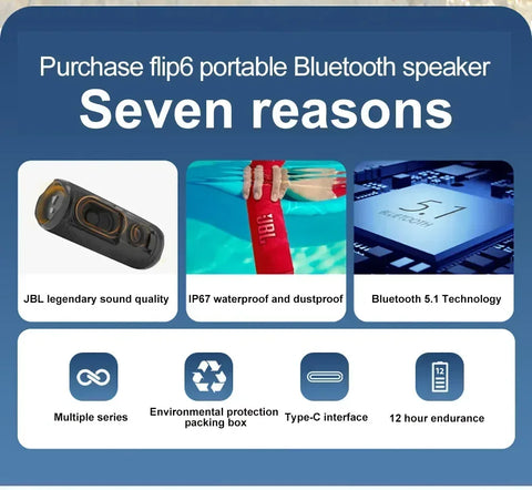 JBL FLIP 6 Waterproof Bluetooth Speaker