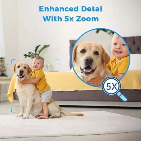 5MP HD Wifi Security Camera Mini Indoor Home Surveillance Camera Night Vision Two Ways Audio Human Detection O-KAM APP 5G IP CAM