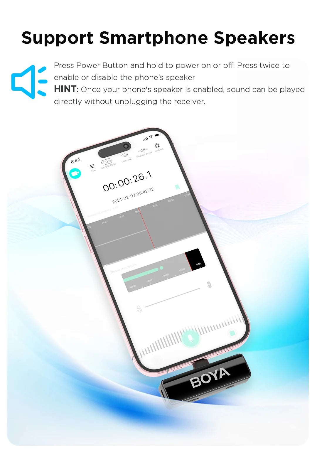BOYA BOYALINK 2 Wireless Lavalier Microphone for iPhone Android DSLR Cameras Smartphone Gaming Youtube Video Recording Streaming