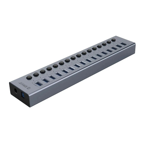 ORICO Powered USB Hub Splitter Socket with Multi USB 3.0 Port Slot Plug On-Off Key Switch Dock Power Strip Adapter for PC Laptop