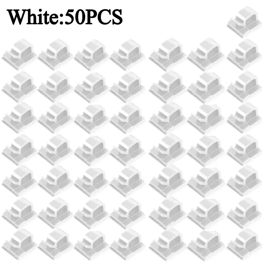 Car Cable Clamp Accessories Self-adhesive Line Management Clips Wiring Electrical Equipment Supplies Home Improvement