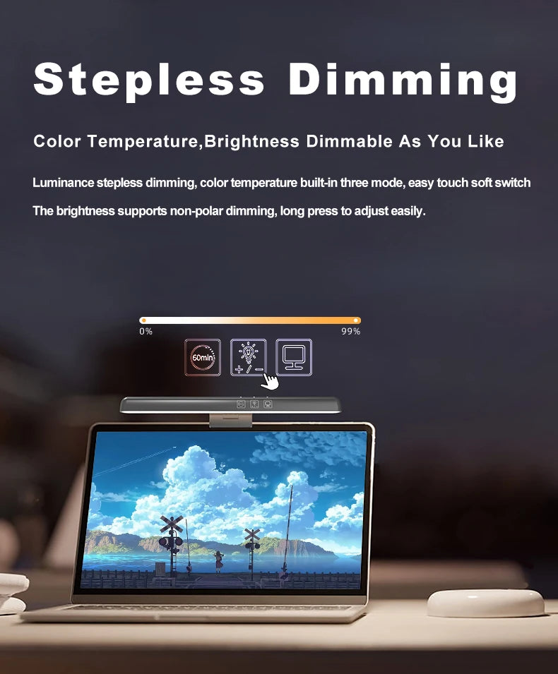 LED Computer Monitor Light Bar For Learning/Reading/Work Dimming Night Lighting Display Screen Hanging Lamp Eye Protection Lamp