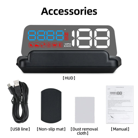 C500 OBD2 T900 GPS HUD Windshield Speedometer