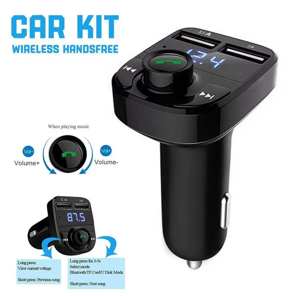 Car Charger FM Transmitter Bluetooth Audio Dual USB Car MP3 Player autoradio Handsfree Charger 3.1A Car Accessories