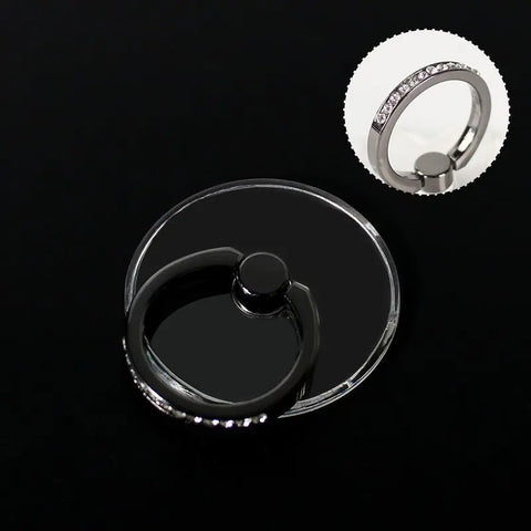 Transparent Cell Phone Ring Holder Stand 360°Degree Rotation Clear Finger Grip Kickstand Compatible iPhone Xiaomi for Phone Case