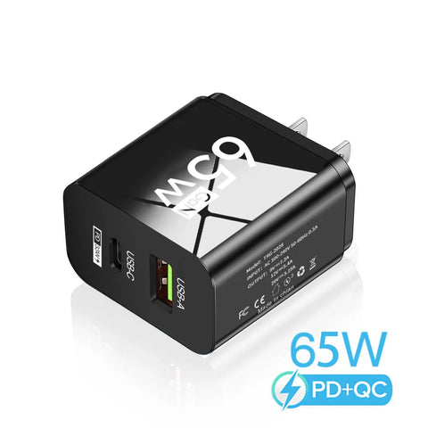 PD 65W Fast Charge Charger USB Type C GaN Phone Adapter For Oneplus iPhone 14 Pro Mix Xiaomi Huawei High Speed Charging Charger