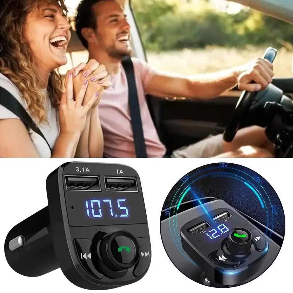 Car Charger FM Transmitter Bluetooth Audio Dual USB Car MP3 Player autoradio Handsfree Charger 3.1A Car Accessories