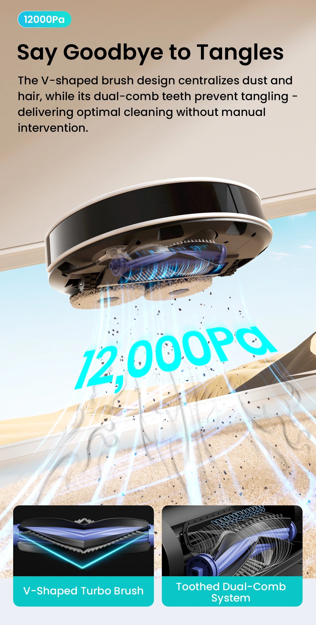 LEFANT M3 M3L Robot Vacuum Cleaner with Mapping, 12000Pa Suction, Emptying Station, Automatic Washing and Drying, DTOF Laser