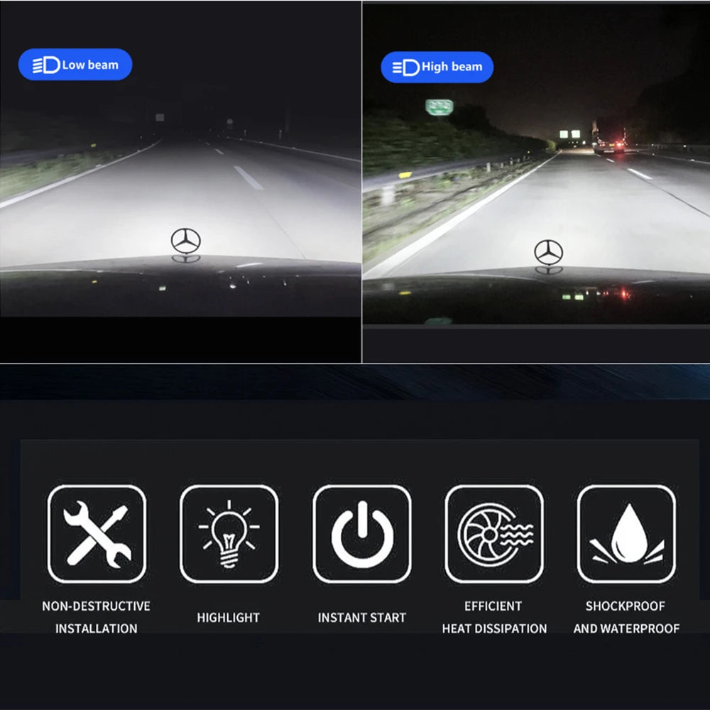 Infitary H4 H7 Fog Led Lights 20000LM CSP 1860 Chip H1 H11 HB3 HB4 9005 9006 6500K Auto Car Mini CANBUS Headlights Bulbs Kits