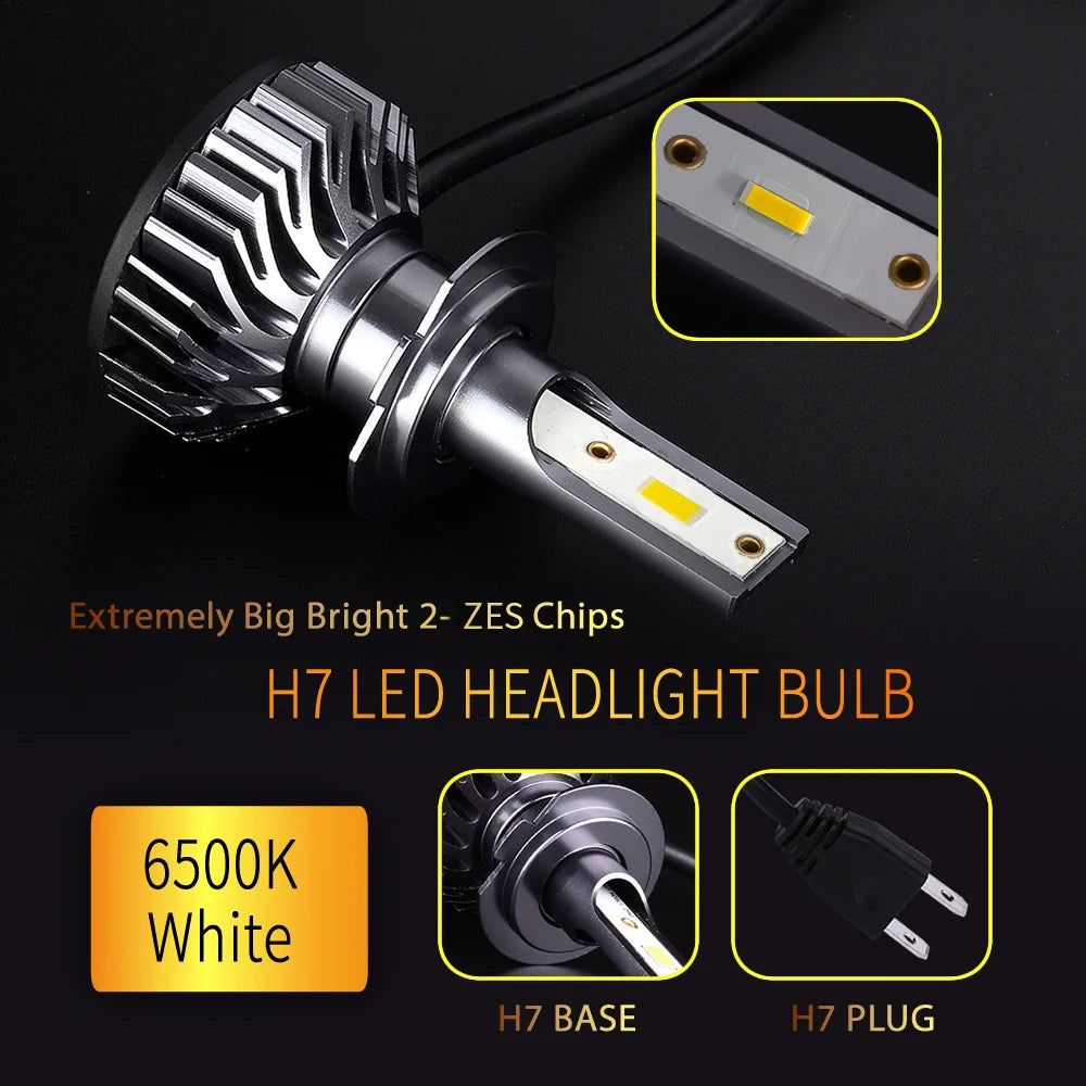 Infitary H4 H7 Fog Led Lights 20000LM CSP 1860 Chip H1 H11 HB3 HB4 9005 9006 6500K Auto Car Mini CANBUS Headlights Bulbs Kits