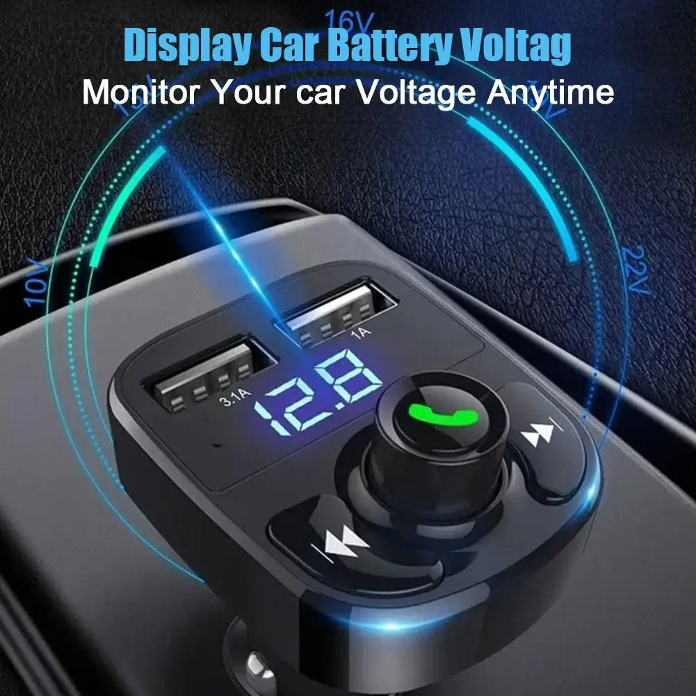 Car Charger FM Transmitter Bluetooth Audio Dual USB Car MP3 Player autoradio Handsfree Charger 3.1A Car Accessories