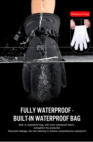 Skiing Heated Glove Rechargeable 5000Mah New Ski Electric Heated Gloves Winter Warm Moto Heated Gloves Warm Waterproof