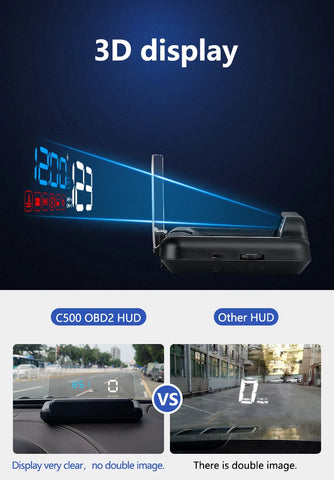 C500 OBD2 T900 GPS HUD Windshield Speedometer