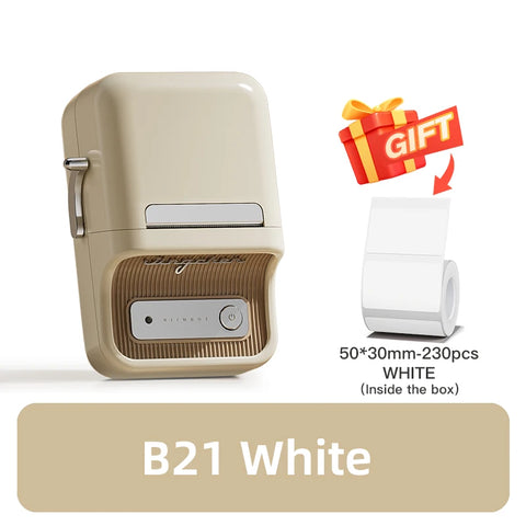 NiiMbot B21 Mini Thermal Printer Wireless Barcode Label Maker Bluetooth Portable Adhesive Label Printers for Office Commercial