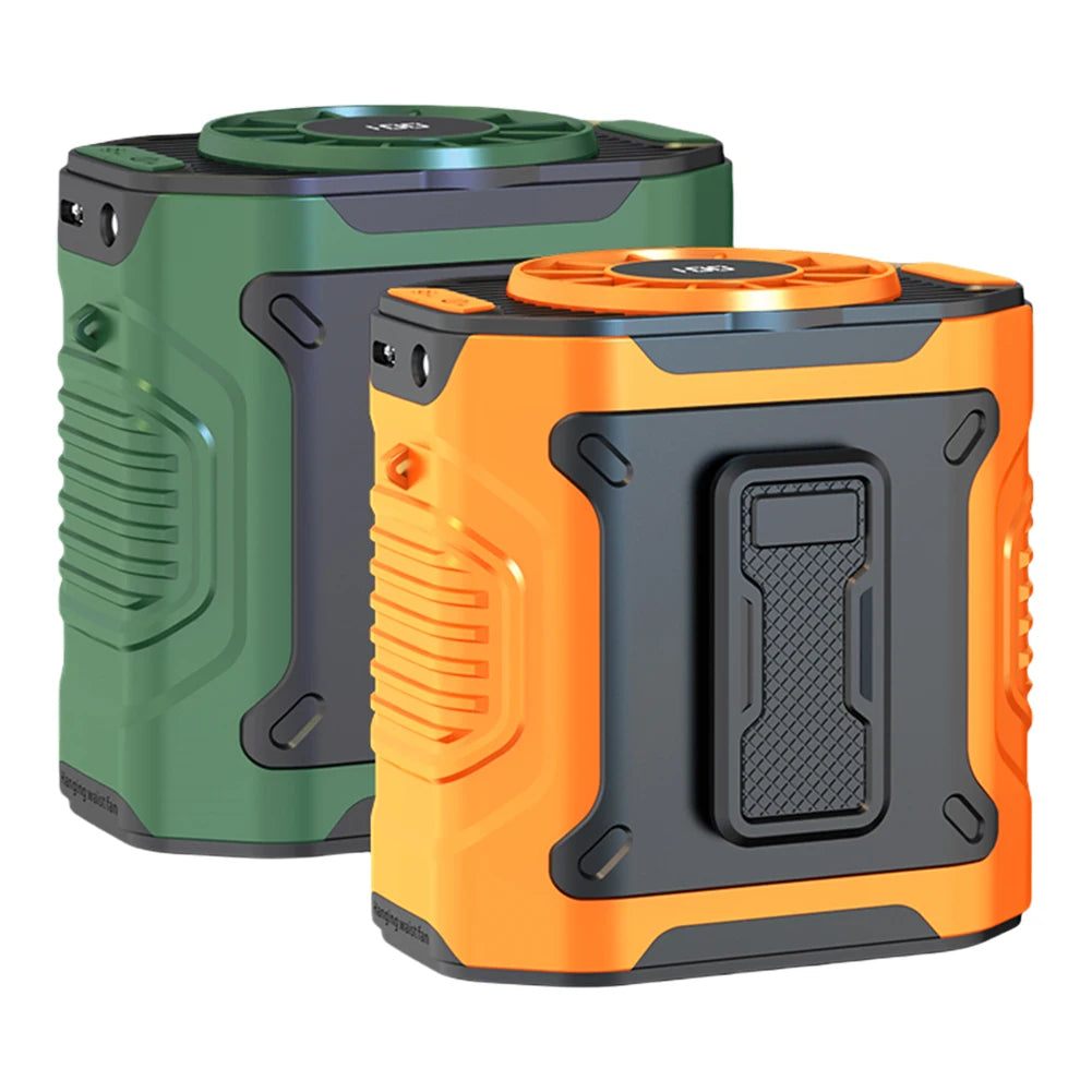 4000mAh Waist Clip Fan Rechargeable Personal Wearable Belt Clip Fan Portable Powerbank Flashlight Fan for Outdoor Camping Hiking