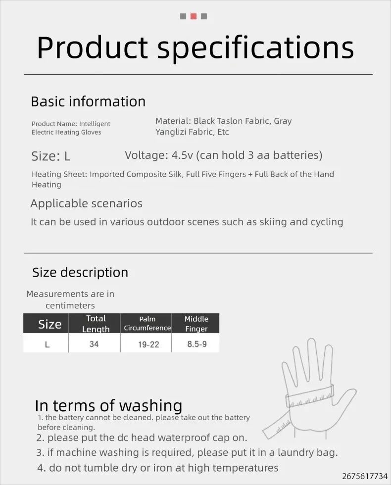 Skiing Heated Glove Rechargeable 5000Mah New Ski Electric Heated Gloves Winter Warm Moto Heated Gloves Warm Waterproof