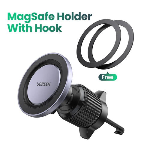 UGREEN Magnetic Car Phone Holder – Air Vent Mount for MagSafe iPhone & Samsung