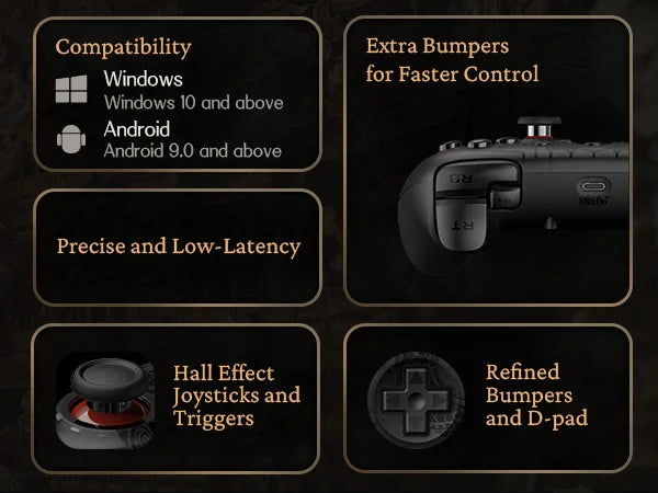 8BitDo & Black Myth : Wukong，Ultimate 2C Wireless 、Wired Gaming Controller for PC, Windows, Steam Deck, Raspberry Pi, Android