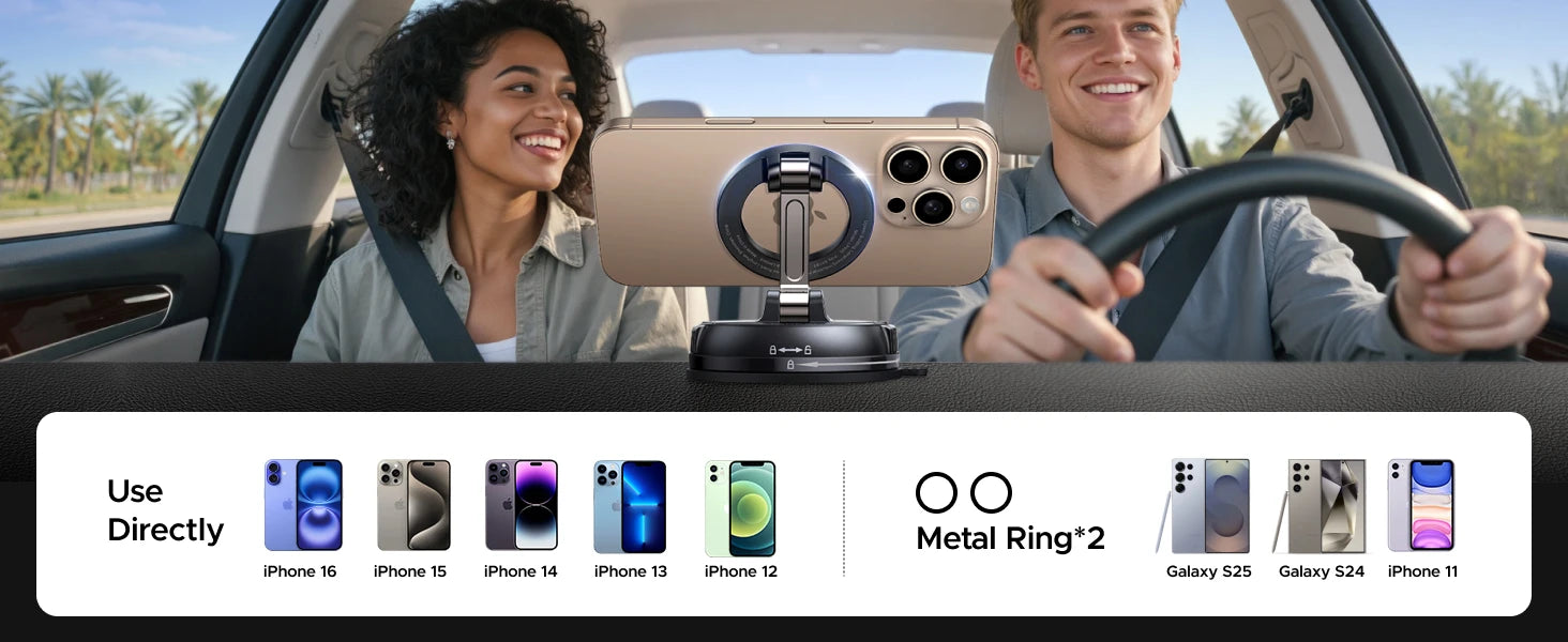 UGREEN Magnetic Car Phone Holder  360°Rotatable Dashboard Suction Cup Car Mount For Magsafe iPhone 16 15 14 ProMax Xiaomi Samsun