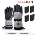 Skiing Heated Glove Rechargeable 5000Mah New Ski Electric Heated Gloves Winter Warm Moto Heated Gloves Warm Waterproof